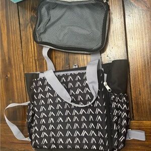 iPack Baby 13" Drop Front Diaper Bag Tote plus Gray Packing Cube